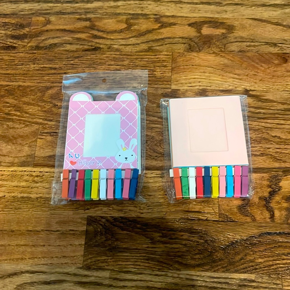 Fujifilm instax mini sized photo frames w/ clothespins to hang up (2 pack of 10)